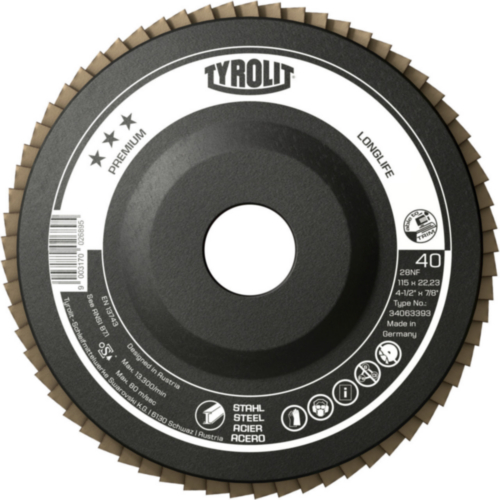 Tyrolit Flap disc 34063388 125X22,23 ZA40-B