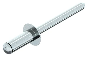 Dome head open end blind rivet, multigrip Aluminium AlMg 2,5 / Steel Zinc plated