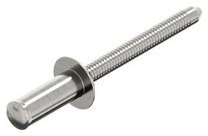 Dome head open end blind rivet, high strength Stainless steel A2 / Stainless steel