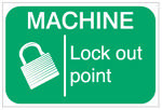 Brady Machine label L/O POINT