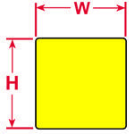 Brady Labels B-499 Amarelo PTL-67-499-YL 750 peças