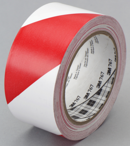 3M 767i Hazard warning tape Red/White 50MMX33M