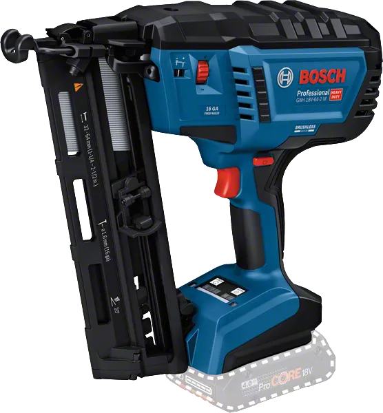 BOSCH CORDLESS WOOD NAILER GNH 18V-64-2 M