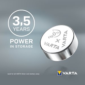 VARTA SILVER Coin V357, SR44 (Button Cell Battery, 1,55V) pack of 1