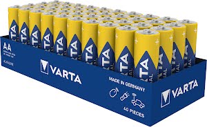 VARTA Industrial Pro, Alkaline Battery, AA, Mignon, LR6, 1,5V, 4-pack, Made in Germany