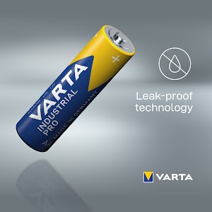 VARTA Industrial Pro, Alkaline Battery, AA, Mignon, LR6, 1,5V, 4-pack, Made in Germany