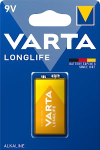 VARTA Longlife, Alkaline Battery, 9V, E-Block, 6LP3146