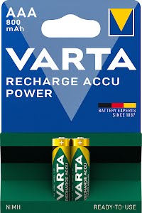 VART RECH BAT NI-MH      2PCS 800MAH AAA