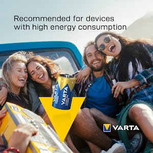 VARTA Longlife Power, Alkaline Battery, D, Mono, LR20, 1,5V, 2-pack, Made in Germany