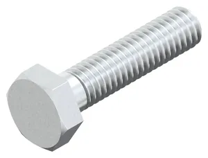 DIN 933 Fully Threaded Metric Hexagon Head Bolt, Aluminium, Class P40