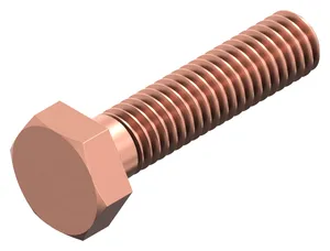 Vis à tête hexagonale filetage total DIN 933 Kuprodur CU5 60