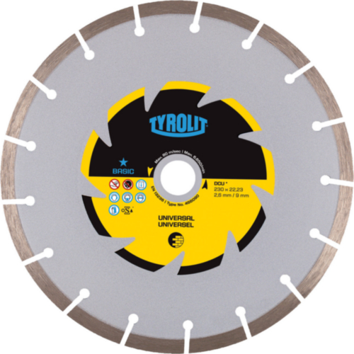 Tyrolit Circular saw blade Concrete;Cellular concrete;Roof tiles;Universal Diamond 125X2X22,23