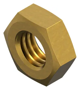 Hexagon thin nut MF DIN 936 Brass CU2/CU3