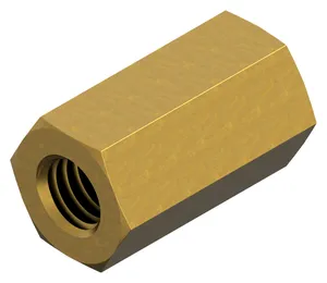 Hexagon connection nut H=3xD Brass CU2/CU3