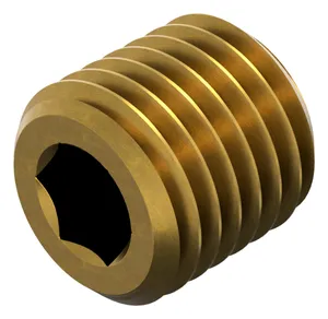 Hexagon socket screw plug with metric fine taper thread DIN 906 Brass CU2/CU3