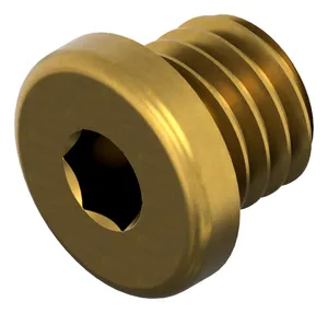 Hexagon socket screw plug with collar, pipe thread DIN 908 Brass CU2/CU3