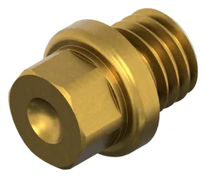 Hexagon head screw plug with collar, pipe thread DIN 910 Brass CU2/CU3