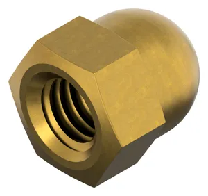 Hexagon domed cap nut, high type DIN 1587 Brass CU2/CU3