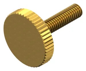 Knurled thumb screw thin type DIN 653 Brass Cu3