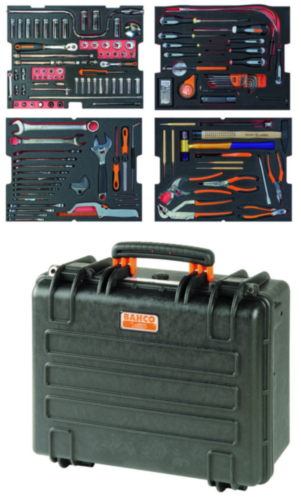 Bahco Aviation Tool Kit in Heavy Duty Rigid Case 159-Piece