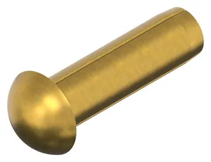 Grooved pin with round head DIN 1476 Brass