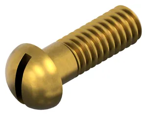 Slotted round head screw, BSW BS 450 Brass Cu2