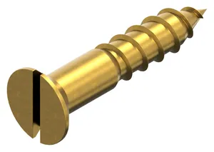 Slotted countersunk (flat) head wood screw DIN 97 Brass CU2/CU3