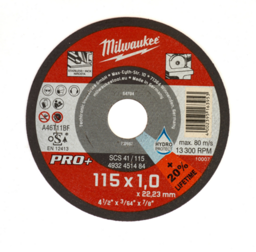 Milwaukee Cutting wheel SCS41 115 x 1mm