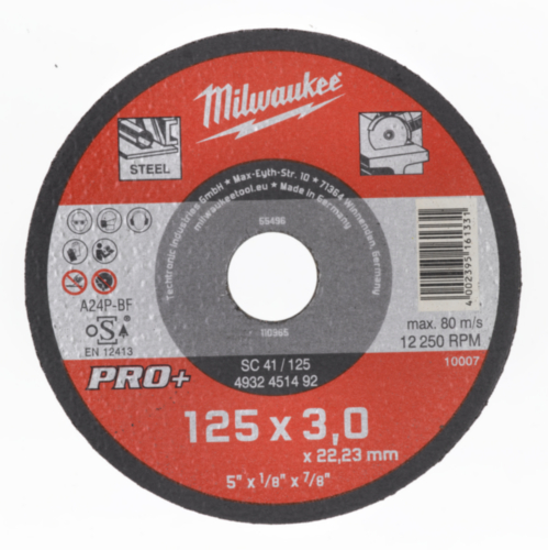 Milwaukee Cutting wheel SC41 125 x 3mm