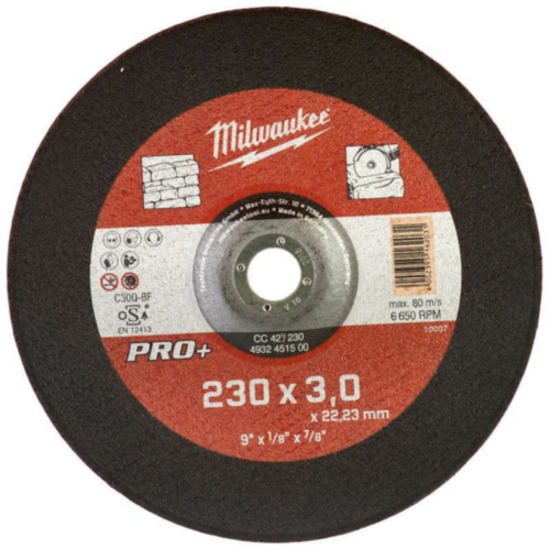 Milwaukee Cutting wheel CC42 230X3MM