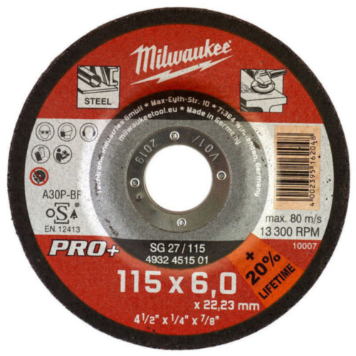 Milwaukee Grinding disc SG27 115X6MM