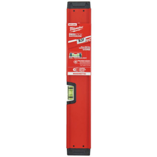 Milwaukee REDSTICK Magnetic Box Level 3-Vial 0.5mm/m Accuracy 40cm