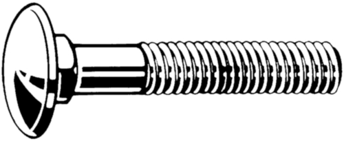 Vis à métaux à tête bombée à collet carré  DIN 603 Acier Droit Brut 8.8 M8X55