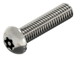 SECURITY Hexalobular socket button head screw with pin Stainless steel A2 70