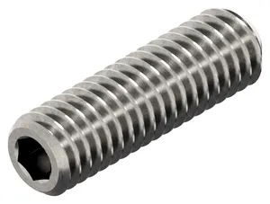 Tornillo sin cabeza con hexágono interior extremo cónico DIN 916 Acero inoxidable (Inox) A2