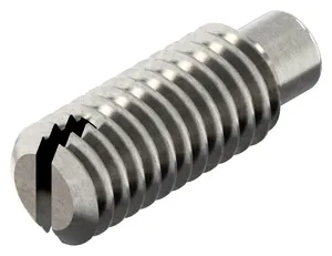 Slotted set screw with long dog point DIN 417 Stainless steel A1