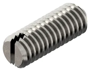 Slotted set screw with cup point DIN 438 Stainless steel A1/A2