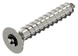 SECURITY Tornillo cabeza avellanada hexalobular con pino Acero inoxidable (Inox) A2