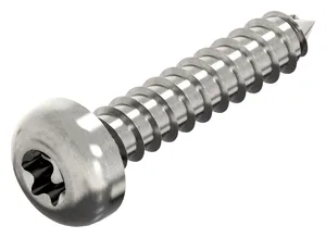 Hexalobular socket pan head tapping screw ISO 14585 C Stainless steel A2