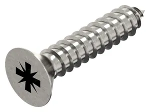 Cross recessed countersunk head tapping screw DIN 7982 C-Z Stainless steel A2