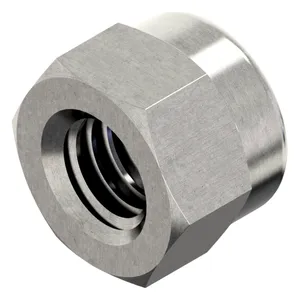 Prevailing torque type hexagon nut with non-metallic insert, high type DIN 982 Stainless steel A2