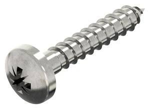 Cross recessed raised cheese head screw for chipboard Stainless steel A2