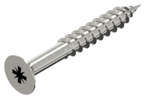 Countersunk head timber screw/ribs PZ Stainless steel A2