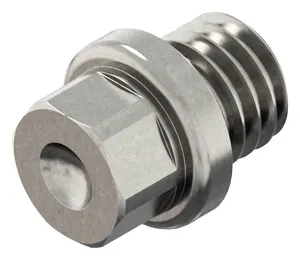 Hexagon head screw plug with collar, pipe thread DIN 910 Stainless steel A2