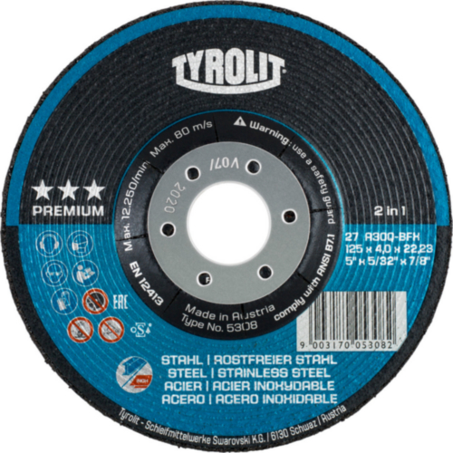 Tyrolit Disque de meulage 5349 178X4,0X22,2