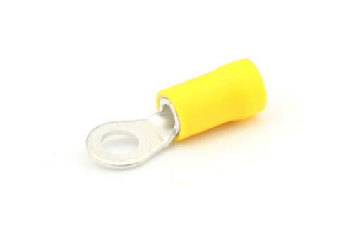 Ripca Ring cable lug 2.5-6.0mm² yellow Ø 5.3mm with insert 100 Pieces