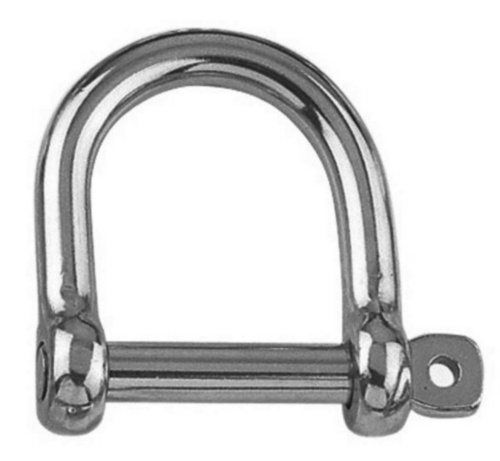 D (chain) shackle, Stainless steel A2