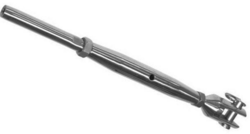 Turnbuckle fork-terminal, milled forkhead Stainless steel A4 M5/2,5MM