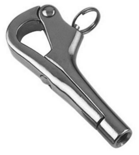 Pelican hook with thread Stainless steel A4