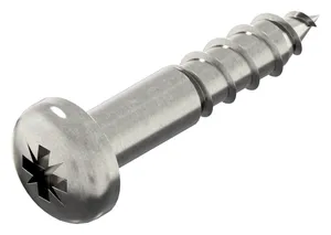 Parafuso rosca para madeira cabeça oval fenda cruz DIN 7996-Z Aço inoxidável (Inox) A4